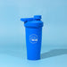 Power 600ml Shaker Cup - A drink bottle in vibrant blue with a screw-on lid and a small spout, featuring a logo.