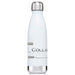 Classic 500ml Water Bottle - A drink bottle in white with a silver cap, featuring a logo. Ideal for hydration on the go.