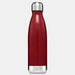 Classic 500ml Water Bottle - A drink bottle in maroon with a stainless steel base and cap, featuring a sleek, rounded shape and a logo.