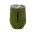 Zen Mirror Finish Mugs (350mL) - A drink bottle in a matte green finish with a clear lid and a logo. Suitable for beverages.