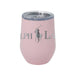 Zen Mirror Finish Mugs (350mL) - A drink bottle in pink with a transparent lid, featuring a logo on the front. Suitable for beverages.