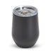 Zen Mirror Finish Mugs (350mL) - A drink bottle with a black matte finish and a clear lid, featuring a logo. Ideal for beverages.