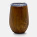 Ecograin Mirror Finish 230mL Calm Cup - A drink bottle in a wood-textured finish with a clear lid, featuring a sleek and modern design.
