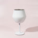 Shiraz Detachable Wine Glass - A detachable wine glass in white, featuring a sleek design with a sturdy stem and a circular base.