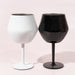 Shiraz Detachable Wine Glass - A drink bottle set featuring a white and a black Shiraz detachable wine glass, each with a sleek design and logo.