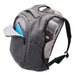 Swissdigital Bolt Anti-Theft Backpack - A grey anti-theft backpack with multiple compartments, featuring a laptop sleeve and a carry handle.