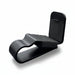 Car Visor Sunglass Holder - A black car visor sunglass holder with foam padding and a clip design for secure attachment.