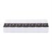 Recycled AM/PM Pill Case - A clear, weekly pill case with black lids for each day, featuring labels for AM and PM. It has a branded logo.