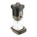 Mini Camping Lantern - A compact, black and grey mini camping lantern with a clear light section and hook for hanging.