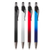 Volcano Stylus Metal Pen - A set of four Volcano Stylus Metal Pens in black, white, red, and blue gradients with metal accents.