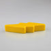 Stress Lightening Bolt - A yellow stress relief toy shaped like a lightning bolt, with a smooth, solid design.