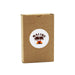 Eco Playing Cards - A brown cardboard box containing eco-friendly playing cards, featuring a logo with palm trees and a sunset design.