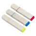 Eco Highlighter - Three eco-friendly highlighters in white with coloured caps: pink, blue, and yellow. Each has a branding logo.