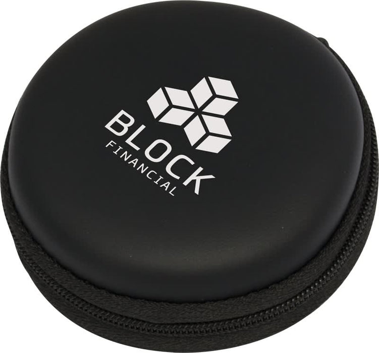 Spirit Techno Kit - A round black case with a zip, featuring a logo on the front. The case is compact and designed for storing items.