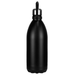 Trekk Cove 1.5 L Vacuum Insulated Stainless Steel Bottle - A drink bottle in matte black stainless steel with a silver top and a handle, featuring a logo.