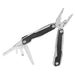 Trekk Multifunction Tool - A multifunction tool with silver and black features, including pliers, scissors, and various other tools.