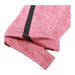 Women's Dege Eco Knit Performance Half Zip - A close-up of a pink striped fabric with a contrasting black trim, showcasing the texture and design of a half zip jumper.