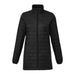 Womens Telluride Lightweight Packable Insulated Puffer Jacket - A lightweight, packable insulated puffer jacket in black with a high collar and zip front. Features two side pockets and branding.