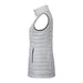 Women's Telluride Lightweight Packable Insulated Puffer Vest - A lightweight packable insulated puffer vest in a light grey colour, featuring a high collar and side pockets.