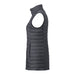 Women's Telluride Lightweight Packable Insulated Puffer Vest - A lightweight, packable insulated puffer vest in dark grey with a zippered side pocket and a high collar.