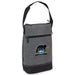 Tirano Two Bottle Wine Cooler - A drink bottle cooler in grey, featuring a front pocket and an adjustable strap. It has a logo on the front.