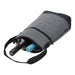 Tirano Two Bottle Wine Cooler - A drink bottle cooler in grey fabric, featuring two compartments for bottles and a black strap.