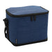 Tirano 6 Pack Cooler - A blue cooler bag with a zippered top and a black trim, featuring a shoulder strap and a logo.