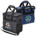 Tirano Cooler - A dual set of cooler bags in black and navy blue, featuring handles and mesh pockets, with logos displayed.