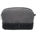 Tirano Toiletry Bag - A grey and black toiletry bag with a zippered closure and a logo on the side.
