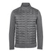 Men's Appalachian Thermal Softshell Jacket - A grey men's thermal softshell jacket featuring a quilted front and smooth sleeves, with a zip closure and a collar.