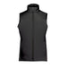 Women's Cascadia Thermal Vest - A black women's thermal vest featuring a high collar and a front zipper, with subtle branding.