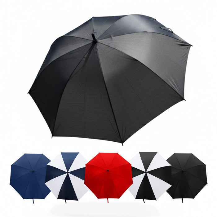 York Umbrella - A range of York Umbrellas in various colours: black, red, navy, white, and a black and white combination.