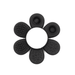The Spinzy - A black silicone product shaped like a flower with various textured petal designs and a central circular opening.