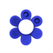 The Spinzy - A blue drink bottle with a flower-shaped design featuring textured petals and a central opening, including a logo.