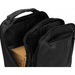 Tessa Soft PU Backpack - A black soft PU backpack with multiple zippered compartments and a visible interior box.