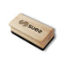 Bonack Wood Whiteboard Eraser - A wooden whiteboard eraser with a smooth wooden top and a black felt bottom. It features a logo.