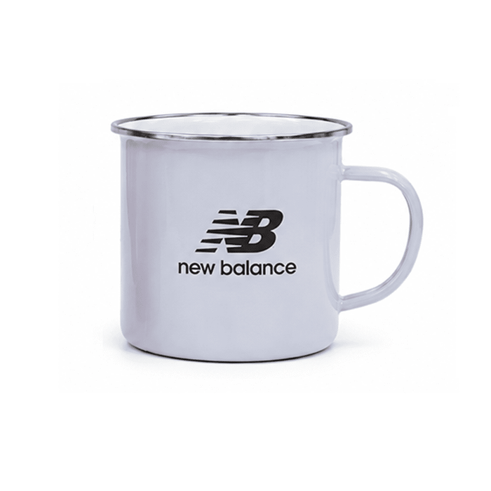 The Murray 500ml Mug - A drink bottle in silver with a handle and a logo on the side.