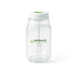 Go Salad Jar - A clear plastic salad jar with a white lid and a branding logo. Features measurement markings on the side.