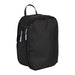 Wander & Roam Compression Packing Cube Set - A black packing cube with two zippered compartments and a top handle, featuring light blue zip pulls.