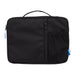 Wander & Roam Organiser Case - A black organiser case with a handle and front pocket, featuring a zip closure and a logo.