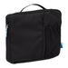 Wander & Roam Organiser Case - A black organiser case with a zippered pocket and a side mesh pocket, featuring a handle and branding.