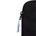 Wander & Roam Organiser Case - A black organiser case featuring a blue zipper pull and textured fabric, designed for miscellaneous bag storage.