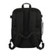 Wander & Roam Travel Backpack - A black travel backpack featuring padded straps and multiple compartments. It has a branding logo visible.