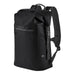 Cirrus Backpack 35 - A black waterproof backpack with adjustable straps and a front zip pocket. It has a distinctive branding logo.