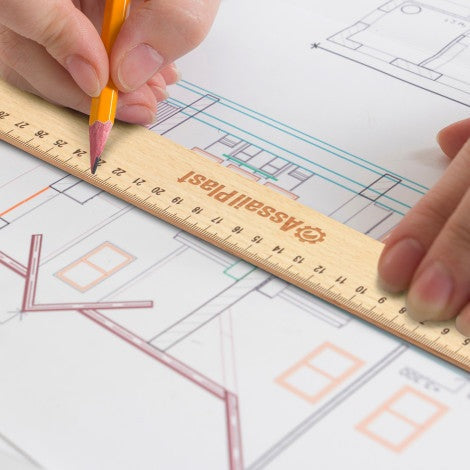 Wooden Ruler 30cm - Custom Promotional Product