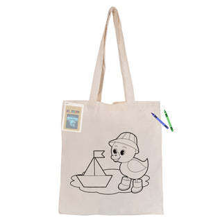 COLOURING CALICO BAG NO GUSSET