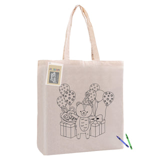 COLOURING CALICO BAG WITH GUSSET