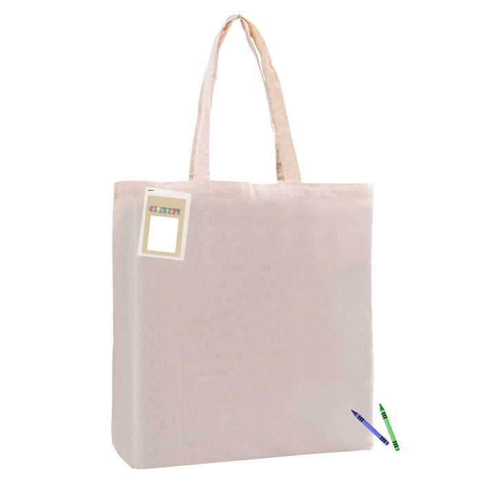 COLOURING CALICO BAG WITH GUSSET