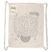 COLOURING CALICO LIBRARY BAG