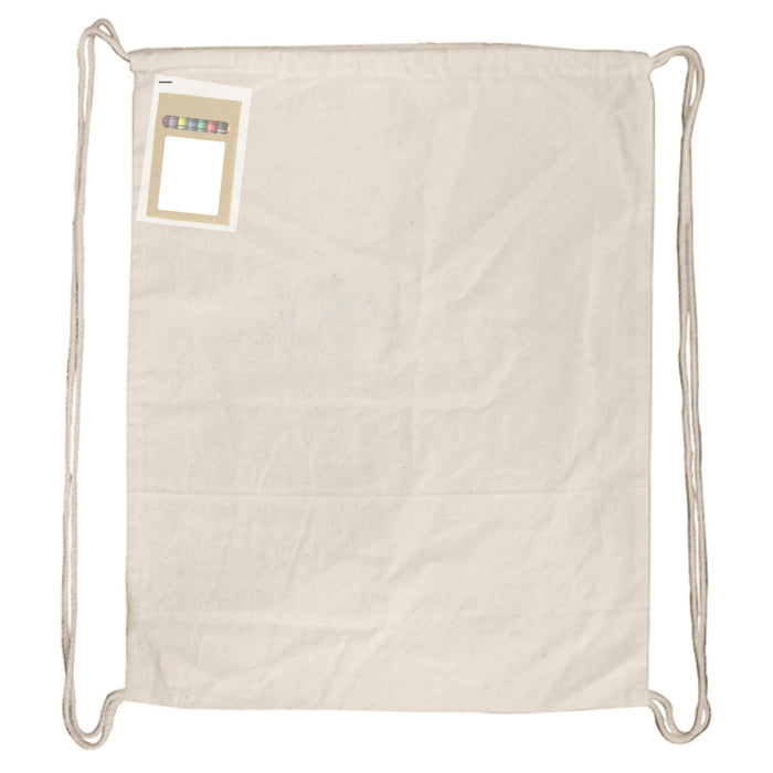COLOURING CALICO LIBRARY BAG